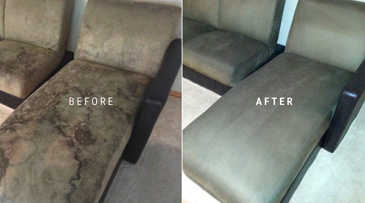 Hydra Clean NW Before and After Upholstery Cleaning